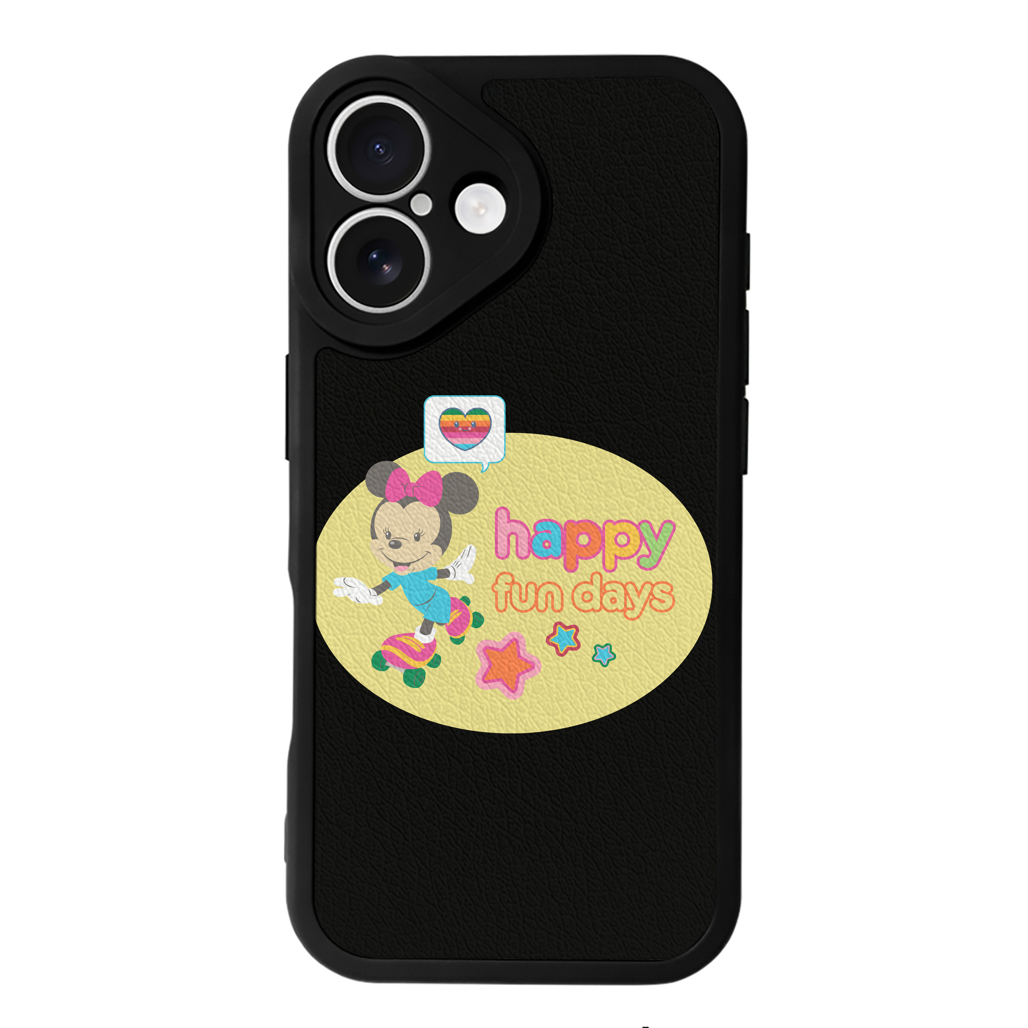 （画像用） ミッキーマウス Mickey Mouse 【iPhone 16シリーズ対応】シリコンスマホケース（レザー調） 材質：シリコン